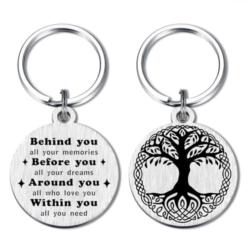 Alotozo Viking Tree of Life Keyring - Yggdrasil Norse Mythology Gifts for Men Women - Celtic Viking Key Ring Talisman - Viking Gifts for Men Women