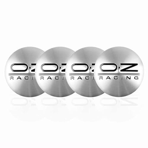 SANSHAOS 4 Pièces Autocollants Cache Moyeu pour OZ O.Z Racing 56.5mm, Autocollant avec Emblème Centre de Jante Capuchons Moyeu Roue Bouchon Voiture Accessoires