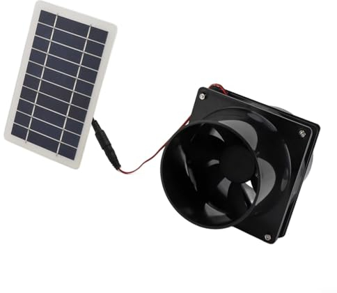 EXTRWORY Ventilateur de puissance 10 W 12 V - Puissance - Ventilateur d'échappement pour tuyau - Panneau - Ventilateur d'extraction pour serre - Onduleur de refroidissement