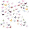 100 Stück Mikro Schmetterling Resin, Bunte Schmetterlinge Miniatur Deko, Miniatur Puppenhaus Zubehör, Miniaturgärten, Kunsthandwerk, Nagelkunst-Dekorationen