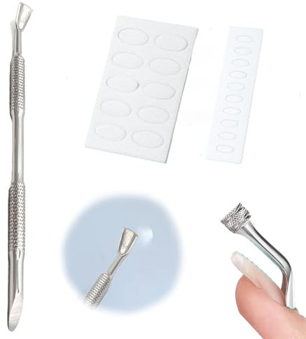 Mitdir Repousse-cuticules professionnel 2 en 1 - Spatule en métal - Argenté - Pour manucure et pédicure