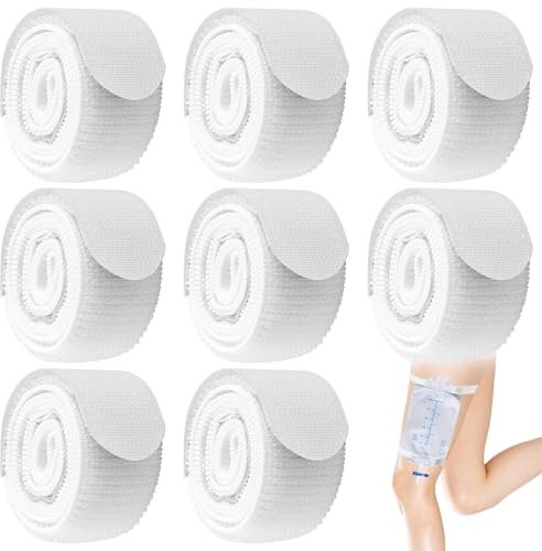 8 Stück Beinbeutel Halterung, Katheter Beinbeutel Gurte, Fixierbänder für Katheter, Katheterbefestigungsband, Katheterhalter Stabilisierung Gerät, Befestigungsgur für Katheterfixierung