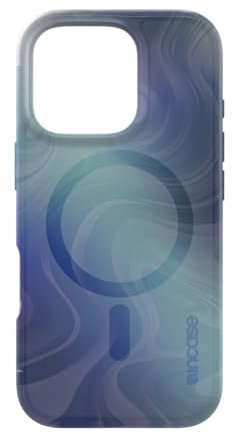 Incase Halo Schutzhülle für iPhone 16, Hydro Dip MagSafe, kompatibel mit Apple iPhone, 3 m Fallschutz, Schutzhülle mit Lanyard-Schlaufe, schlankes Design (Oil Slick Ocean, iPhone 16 Pro)