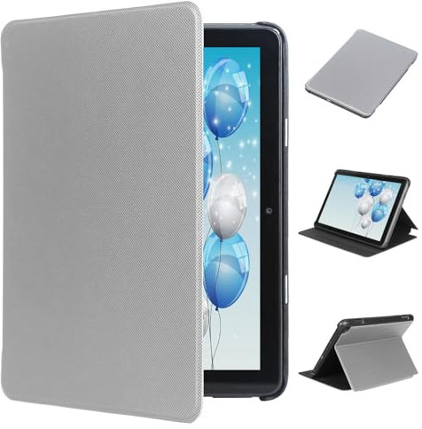 TOKILO Hülle für Amazon Fire HD 8 Tablet (Neueste Generation, 2024 Release), Soft PU-Ledertasche Einstellbarer Stand Auto Wake/Sleep, Grau