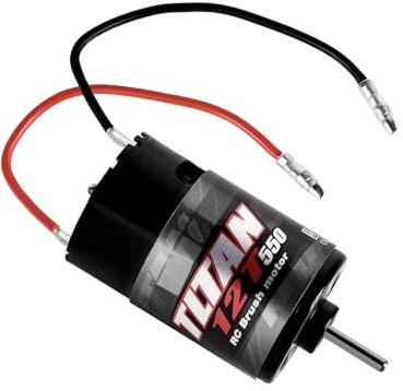 550 RC Brushed Waterproof Motor 3.175mm Output Shaft with Integrated Cooling Fan for 1/10 Short Course Truck Redcat Traxxas Slash 2WD 4WD HSP Wltoys RC Car Boat 12T