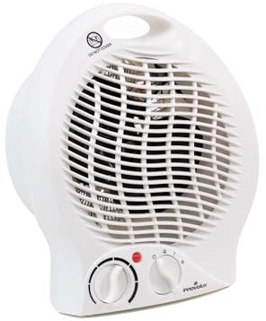 THE SECRET HOME - Calefactor con Termostato Regulable de 2 Potencias - 23x14x27 cm - Calefactor de 1000/2000W