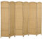 HOMCOM Paravent Interieur en Bois 6 Panneaux 240 x 170 cm séparateur de pièce Pliable avec Finition tissée, closion de séparation pour Salon, Chambre à Coucher, Maison, Bois Naturel