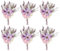 PATIKIL Mini Bouquet di Fiori Secchi, 6 Pz Erba Delle Pampas Fiori Selvatici Naturali con Stelo Decor Baby's Breath Pianta Floreale Boho per Artigianato DIY Accessori Foto, Viola/Bianco