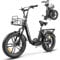 SAMEBIKE E-Bike Klapprad Elektrofahrrad mit 20 Zoll Fat Tire, 13Ah Lithium-Akku für Lange Reichweite bis 120KM, 7-Gang-All-Terrain Ebike Herren für MTB, Strand & Schnee