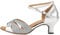 Silberne Schuhe Damen Mit Absatz, Festliche Schuhe Damen Elegant Mit Absatz Sexy Hochzeitsgast Braut Hochzeit Pumps Blockabsatz Silberne Glitzer Beige Sandaletten Lack Tanzschuhe