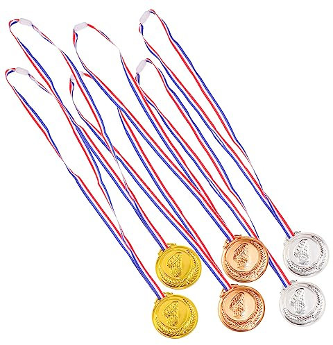 Happyyami 6stücke Kunststoffmedaillen Für Junge Mädchen Hängende Auszeichnungen Basketball-medaillen Langlebig Und Praktisch Für Wettbewerbe Und Belohnungen