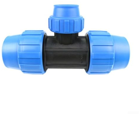 Yuanpgky Raccord de tuyau en T PP à réduction de 90 degrés pour irrigation goutte à goutte, arrosage de jardin, espace vert public, installation facile, pression 16 bars (32 mm x 20 mm x 32 mm)