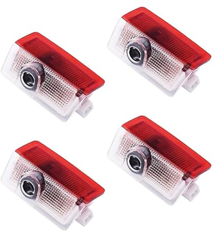 Krewua 4pcs LED Türprojektionsleuchten mit HD-Ghost Shadow Auto-Begrüßungslicht Türbeleuchtung Pfützenleuchten für A/B/C/E/M/ML/GL/GLA/GLC/GLE/GLS Klasse Plug ＆ Play