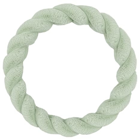 Plüsch Lenkradbezug,Winter Auto Lenkradschutz,Flauschige Lenkradabdeckung,Universal Plüsch Lenkradhülle, Lenkrad Bezug,Lenkrad Wärmer,Flauschige Radabdeckung (Grün)