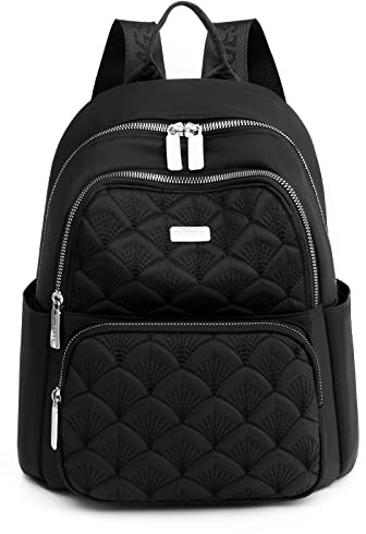 Suweir Rucksack Damen Klein Elegant Schultertasche Cityrucksack Casual Anti-Thef Arbeitsrucksack, Nylon Reiserucksack Daypack Wasserdicht Damenrucksack für Fraue