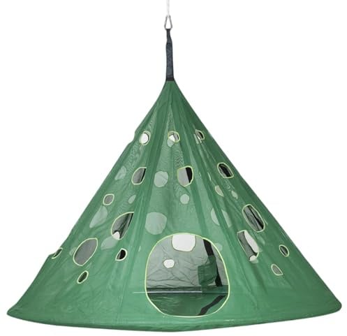 Olofable Moondrop Hängematte Grün – Premium Outdoor Hängematte für Garten & Camping – Inkl. Aufhängesystem, Extra Groß & Bequem (Grün)