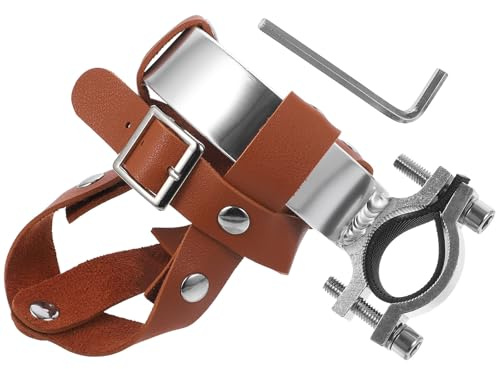 PAMINGONO Porta Borraccia Vintage in Regolabile con Supporto Robusto per Manubrio Adatto per Borracce di Varie Dimensioni Design e Liscio Antigraffio