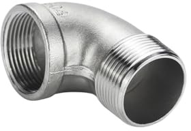 BCOMFY 1 pz 304 acciaio inossidabile 90 gradi gomito riduttore raccordi for tubi filettati femmina maschio filettato(316LDN10(3 8))