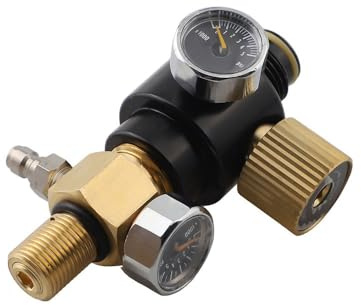ZYNCUE Druckregler für Druckluftflaschen aus Edelstahl mit einstellbarem Druckbereich von 0–2800 psi, für HPA-Flaschen (4500 psi/300 bar),Gewinde 5/8-18UNF oder M18x1,5 (5/8 Zoll) mit Regler