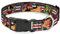 Buckle-Down Plastic Clip Collar - DC Bombshell Pin-Up Girls - 1 Wide - Fits 9-15 Neck - Small
