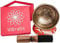 Bol Chantant Tibétain 7 Métaux + E-Book | Bol Tibétain Artisanal, Fait Main au Népal + Coussin + Maillet en bois + Boite Lokta - Méditation - Guérison