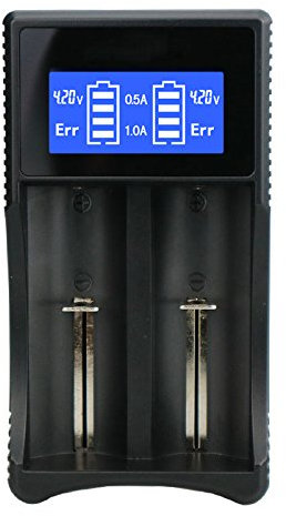 BLESYS Dual Channel USB Ladegerät für Li-Ion Akkus 26650 22650 21700 20700 18650 18490 18350 17670 17500 16340(RCR123) 14500 10440, NI-MH/NI-Cd A AA AAA AAAA Leistung vom USB-Port