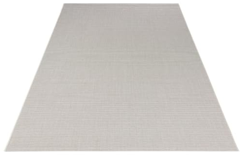 NORTHRUGS In- und Outdoor Teppich Granado 120x170 cm – Flachgewebe Sisal-Look Skandi-Design Wetterfest für Balkon Terrasse Wintergarten Küche Badteppich Wohnzimmerteppich Wasserfest in Beige Braun