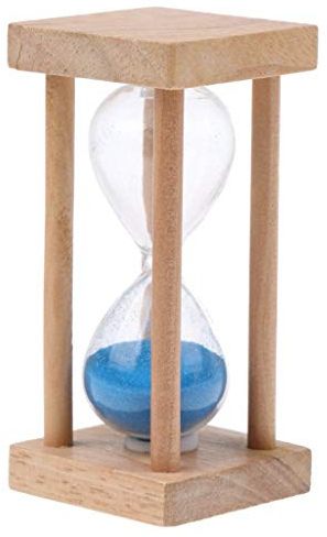 Sablier de Cuisine, durée 5 Minutes, en Bois et Verre