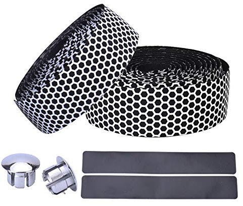 NO LOGO X-Baofu, 1 Paar Anti-Rutsch-Rennrad Silikon Lenkerband Endstopfen Dreidimensionaler Gürtel Atmungsaktives Ultraleichtes Lenkerband (Farbe : Weiß)
