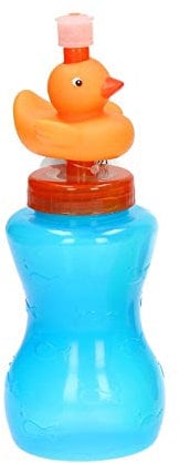 Kids Water Drinking Bottle Sports Bottle 300ml Childrens Toddler Animals Animated Sports School Travel Reusable Drinking Bottle Boys Girls (Fish/Whale/Frog/Duck/Flower/Turtle) (Duck)