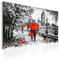 murando - Tableau décoratif ville 90x60 cm - Impression sur toile colorée - Décoration murale pour salon et chambre - Artistique rouge londres ville coupler romantique d-B-0158-b-a