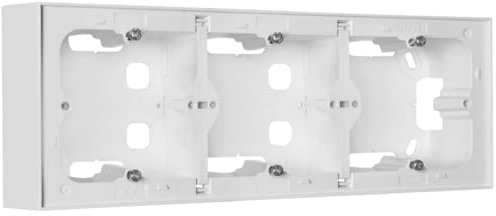 WITTKOWARE Elektroinstallation Schalter-/Steckdosenprogramm LOGUS 90 signalweiß, Aufputzgehäuse für Schalter/Steckdosen oder andere UP-Geräteeinsätze, 3-fach
