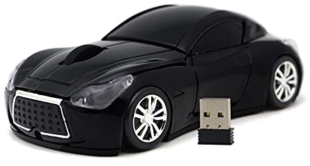 DAY DAY HAPPY Souris sans Fil Souris de Voiture Souris d'ordinateur Optique 1600dpi pour Ordinateur Portable pc (Black)