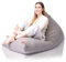 Aiire Modern Gaming Sitzsack XXL Liege - Riesen Bean Bag mit Füllung für Jungen und Kinder - Sitz Sack mit Lehne - Bodenstuhl Grau, Bodenkissen Grob, Chillout Sessel kuschelig Grau