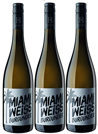 Emil Bauer White Label MIAMI Weissburgunder QbA Weißwein Wein trocken Deutschland (3 Flaschen)
