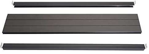 Mendler Abschluss-Set für WPC-Sichtschutz Sarthe - 90cm, anthrazit | Abschlussprofil Windschutz, WPC-Pfosten