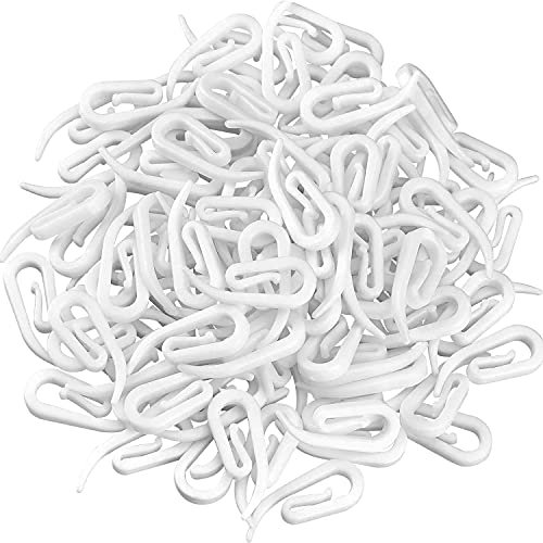 Smith’s® 100x Plastic Curtain Hooks | White, Header, Tape, Drapery Hooks | 2.8cm x 1.2cm | Heavy-Duty | Fits 99.9% of Curtains | For Light & Heavy Curtains!