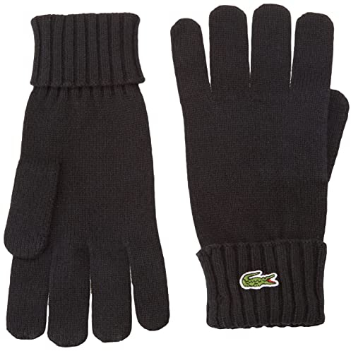 Lacoste Unisex RV0452 Cold Weather Gloves, Noir, L