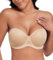 DotVol Damen Trägerloser BH Rückenfrei Ohne Träger Push Up Büstenhalter mit Geformte Cups für Abendkleider Ballkleider Brautkleider(90C,Beige)