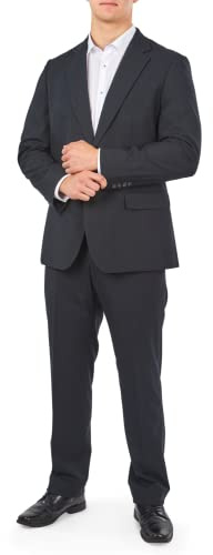 Mill&Tailor Herren Anzug in Dunkelgrau mit Streifen I Modern & sportlich I Sakko & Anzughose I 2-teiliger Anzug für Männer I Übergrößen gerechte Passform I Jackett & Hose für Herren