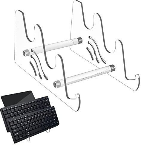 Kamehame 3 Tier Mechanical Computer Keyboard Stand, Clear Acrylic Gaming Keyboards Storage Holder
