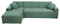 Mingfuxin L-förmige Sofa-Schonbezüge, Stretch-Pannesamt-Couchbezüge, dicker Plüsch-Ecksofabezug, Schutz mit 2 Kissenbezügen für 3-Sitzer + 3-Sitzer, L-Typ-Schnitt-Sofa-Couch