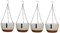 Yardwe 4er Set Hngepflanzer Outdoor Kunststoff Blumentpfe Hngeblumentopf Outdoor Hngekrbe Wand Hngekorb Kleine Hngekrbe Fr Pflanzen Blumentopf Blumenkorb Dekorieren