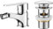 Ibergrif M15057 Star, Bidé Baño Clásico, Mezclador Monomando para Lavabo, Cromo & M20502 Click-Clack Desagüe Lavabo Universal con Rebosadero, Válvula Tapon para Bidés, Plata, M