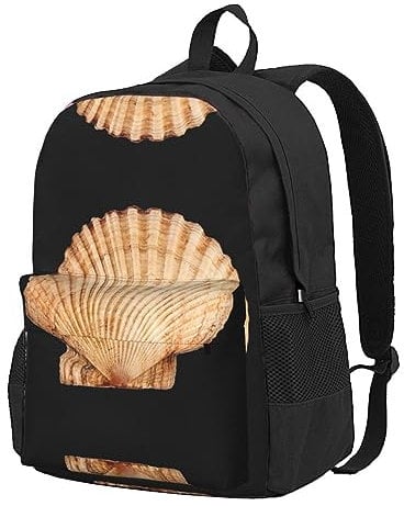 StOlmx Scallop Seashell Laptop Rucksack Reiserucksack Große Wickeltasche Arzttasche, Schwarz , One size