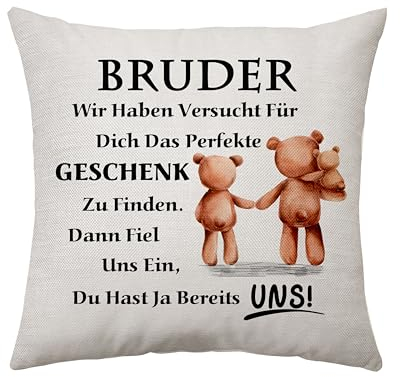 Geschenke für Bruder Kissenbezug Bruder Geschenke von Schwester, Bruder, Geburtstagsgeschenke für ihn, Bruder, Big Brother Geschenk für Brüder Weihnachten (Bruder-Uns)