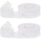 2 Rolls Spitzenband Weiß Vintage, 45 Meter Weiss Spitzenbordüre zum Nähen Dekoband Spitze Bände für Hochzeit Tischdeko Basteln Geschenkband Kraftpapier (30 mm Breit)