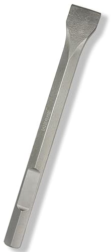 WERHE ® Profi HEX28 Spatmeißel 50 x 400 mm Sechskant-Aufnahme 28 mm für Abbruchhammer Flach Spat Meißel Meissel