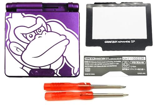 Valley Of The Sun Custom GBASP Gehäuse, limitierter Ersatz, für Gameboy Advanced GBA SP-Handkonsole, DIY für King-Kong Edition, Außenabdeckungen mit Schutzbildschirm, offenes Werkzeug-Set
