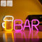 DWOOKE Birra Neon Light Bar Insegne al neon Batteria/USB alimentato Neon Beer Sign per la decorazione della parete Illumina la lampada da parete al neon per camera da letto, bistrot, club